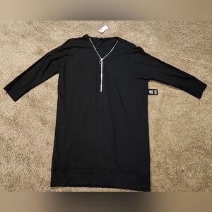 Express Black Zip Up Dress